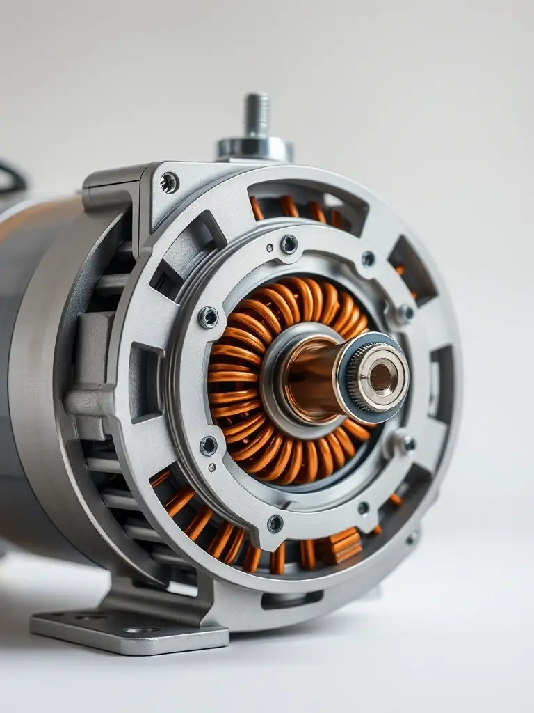 A close-up shot of a high-quality electric motor, showcasing its intricate design and robust build, symbolizing TLY Global's motor expertise.
