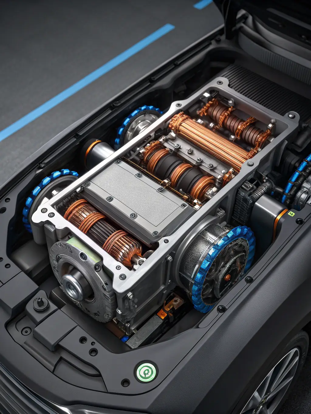 A high-efficiency IE3 electric motor with a blue casing, showcasing its modern design and energy-saving capabilities, suitable for industrial applications.