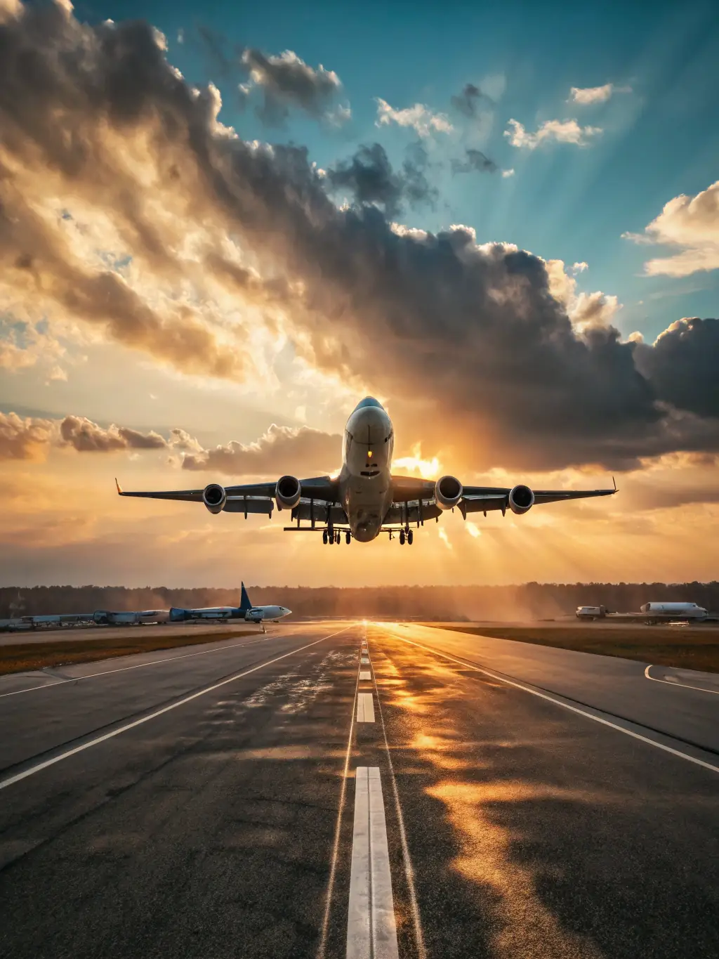 A fleet of delivery trucks and cargo planes, symbolizing TLY Global's logistics and delivery capabilities.